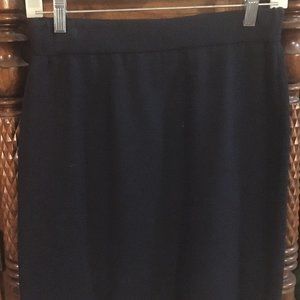 St. John Dark Navy Blue Santana Knit Skirt 4 EUC